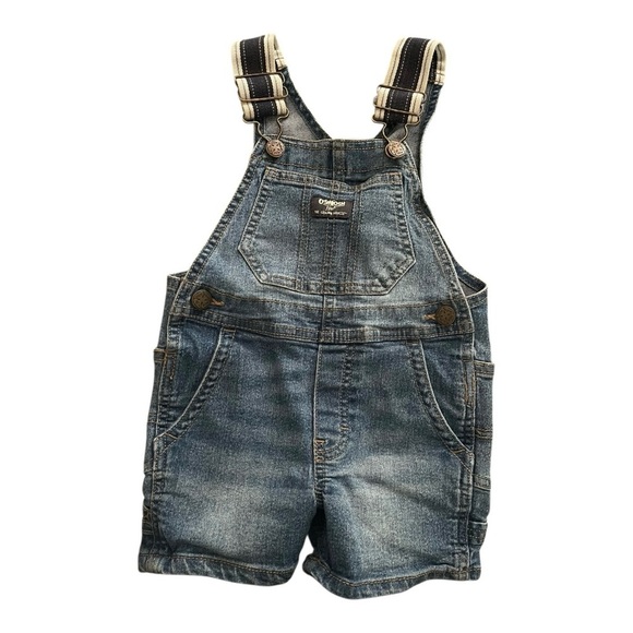 OshKosh B'gosh Blue denim Overalls Shorts Size: 2T - Picture 1 of 7